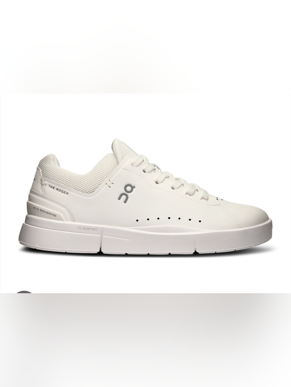 Size  9.5 On Running The Roger  Men's  Sneaker in White